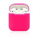 2PCS Silicone Protective Cases Cover for AirPods Charging Case Rose Red&Pink