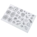 flower transparent clear silicone stamp for diy scrapbooking photo decorationBX