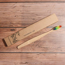 10PCS Delicate Whitening Rainbow Wood Toothbrush Bamboo Fibre Wooden Handle ME