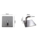 Stainless Steel Hooks Hanger Self-Adhesive Robe Towel Hook For Kitchen Bath S7J1