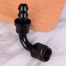 Black AN6 AN-6 90 degree push lock oil/fuel/gas line fittings hose adapter â„–#