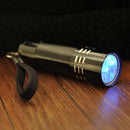Mini UV Ultra Violet 9 LED Flashlight Blacklight Aluminum Torch Light Lamp CY