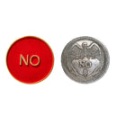 Set 2 Plated YES NO Decision Maker Commemorative Lucky Coins Souvenir Holiday