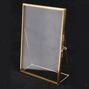 2 Pcs 4x6 Clear Glass Picture Frames with Locket Closure, Self Standing Bronze
