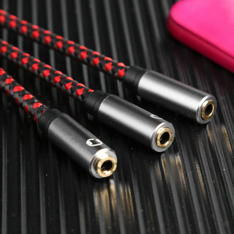 11.8 inch 3.5mm Male to 3X Female Splitter Audio Cable 3 Way Splitter