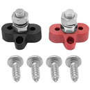 2pcs DC 48V Bus Bar M10 Positive Power Distribution Studs Terminal Blocks