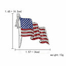 Fashion American USA Flag Rhinestones Crystal Brooch Pin Elegant Jewelry Gift j7