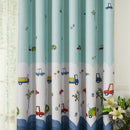 Cartoon Car Print Blackout Curtains Window Blinds Drapes Purdah Home Decor