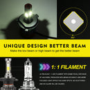 LED Headlight Kit Hi/Lo Beam Bulb 6000K High Power H4 HB2 9003 2000W 300000LM
