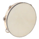 10 inch Tambourine Hand Held Drum Bell, Single Row Metal Jingles Percussion