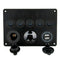 5 Sets Of On-Off Toggle Switch Control Panel Voltmeter Dual USB Combination I4A5