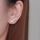 New Simple Nature Leaf Alloy U-Shaped Ear Clip Ear Studs Jewelry For Women