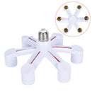 1 To 6 Lamp Holder E27 Socket Base LED Lamp Base Bulb Splitter Holder Conve_ Gw