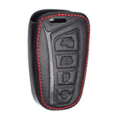 Black Red 4 Buttons Remote Key Chain Cover Case Fob Parts For Hyundai Azera 2015