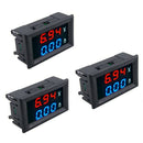 3pcs LED Digital DC 0-100V 10A Voltage Amp Volt Meter Panel Dual Voltmeter  K4B2