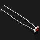 10pcs/lot Rose Flower Crystal Rhinestone Wedding Party Bridal Prom Hair