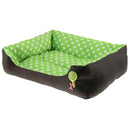 Pet Sofa Shape Dot Print Bed For Cats or Small Medium Dogs Green
