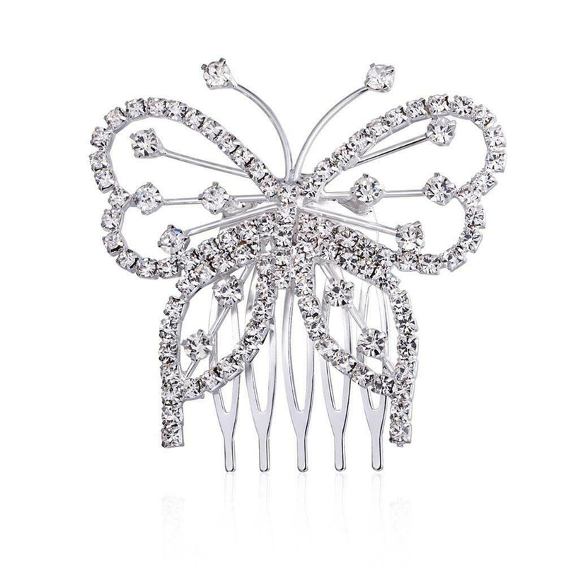 Elegant Rhinestone Hairpin Crystal Hair Comb Women Wedding Valentine Gift