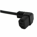 18cm IEC 320 90 Degree C13 3 Pin Female to C14 3 Pin Male PDU Power Supply