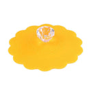 Silicone Large Diamond Cup Cover Heat Resistant Sealed Cups Lid (Orange) A
