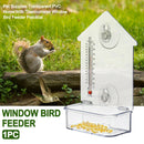 Balcony With Thermometer Pet Supplies Transparent PVC Window Bird Feeder Home
