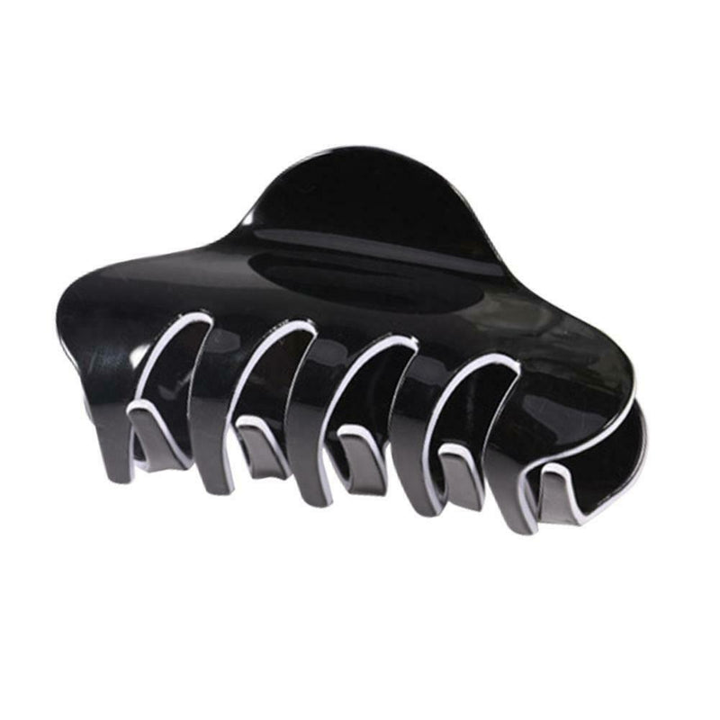 Women Hair Clip Girl Hair Claw Clamps Ladies Hairpin Headwear Gift (Black) A