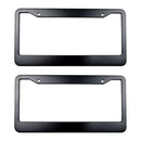 2x Aluminium Alloy Modern Car Auto License Plate Frames Tag Cover 2 Holes Set
