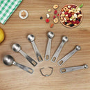 Stainless Steel Measuring Spoons Set of 7 Stackable Measure Spoon for Dry a N6S7