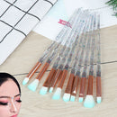 10PCS Diamond Eyeshadow Eyebrow Blending Brush Set Eye Make-up Brush~S
