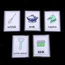 96PCS Word Activity Playing Flash Cards Pocket Card Kitchenware & Furniture