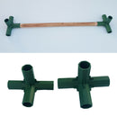 2pcs Green Plastic 16mm Greenhouse Pipe Fittings PVC Building Fittings 4L