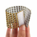 10Pcs Napkin Rings for Wedding Napkin Holders Rhinestone Chair Sashes Banqu J9D1