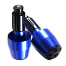 7/8" Motorcycle Handlebar Grips Bar End Plug Grip Ends Caps 22mm Blue