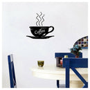 Coffee cup small decorative wall stickers(black)22*23cm C3V2