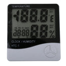 HTC-1 Indoor Thermometer Hygrometer Temperature Humidity Monitor Meter Clock