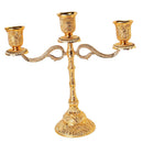 Alloy Candelabrum Candelabra Candle Holder Stand with 4 Spiral Twist Candles