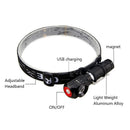 Outdoor Camping Usb Charging Right Angle Flashlight Work Headlights Riding