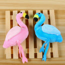 Cartoon Flamingo Plush Keychain Handbag Car Keyring Buckle Key Chains Jewelry TE