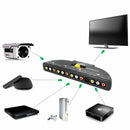 Game Splitter Selector Box Audio Video Switcher 4-Way RCA AV Remote Selector