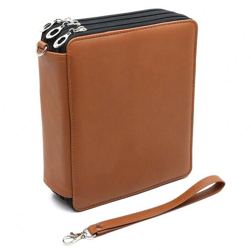 120 Slots Pencil Case PU Leather Handy Multi-layer Large Zipper Pen Bag wit Y3K7