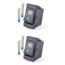 Pair 35A 12V Driving Fog Lamp Rocker Toggle Switch W/ Red And Blue LED Light