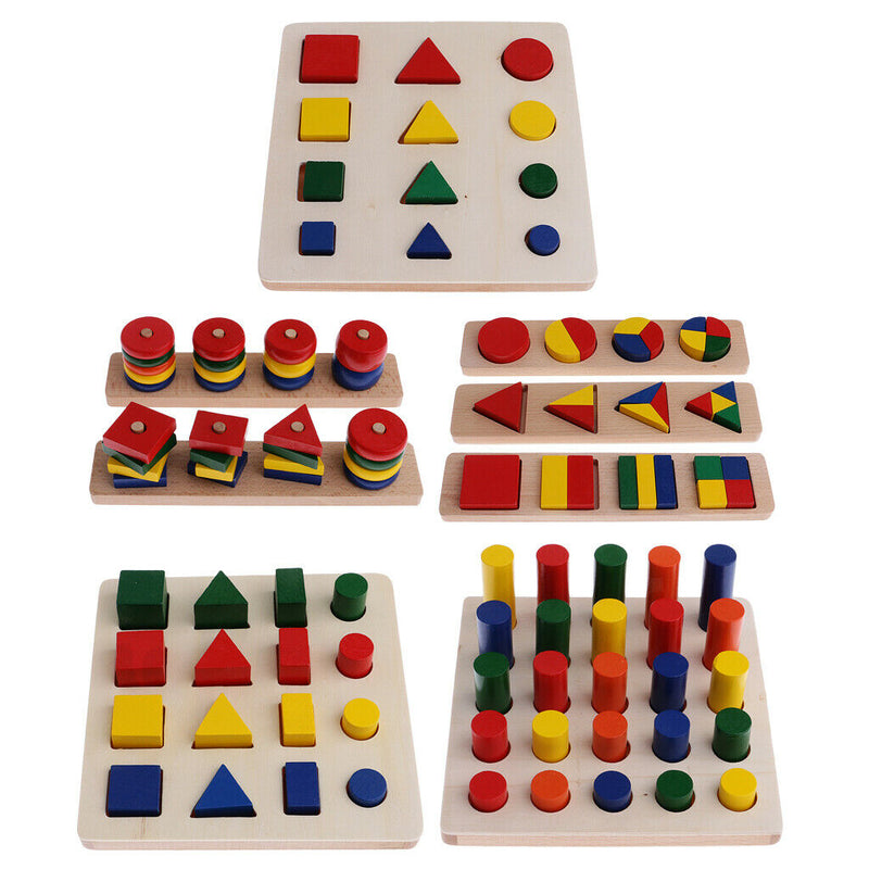 Montessori Sensorial Material Mathematics Material Geometry Multiple Blocks