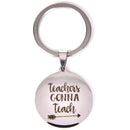 Engraved Letter Stainless Steel Keychain Keyring Best Gift for Teacher Jewe B3C