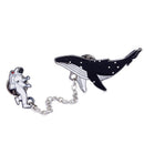Enamel Collar Space Astronaut Pin Brooch Whales Cartoon Badge Booch JCAUB Kw