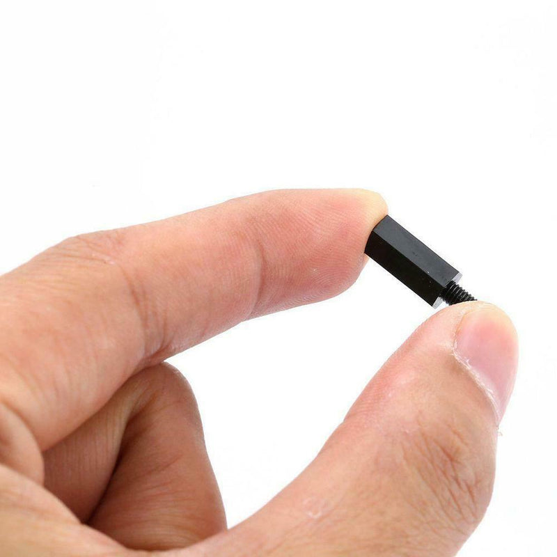 180PCS Plastic M3 Nylon Hex Spacers Screw Nut Stand-off Assortment Kit