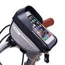 Bike Front Frame Touch Screen Waterproof Phone Bag Top Tube Pannier (Grey)