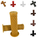 2 Pair 22mm/24mm Motorbike Handlebars Handle Bar Grips Yellow And Dark Grey