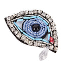 1Pair Rhinestone eye Beaded Patch for Clothing Sewing on Beading Applique DIY Gw