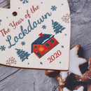 2020 Christmas Year Of The Lockdown Wood Heart Tree Decoration Hanging GiftSEAU