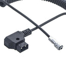 D-Tap To 2 Pin Female Plug Spring Power Cable Cord For BMPCC 4K Camera
